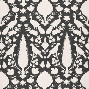 Schumacher Chenonceau Charcoal Linen Fabric 3.375 Yards Designer Upholstery